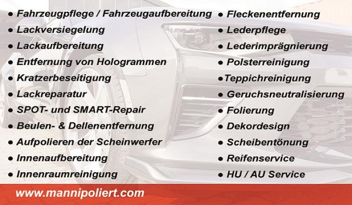 ManniPoliert Fahrzeugaufbereitung & Kfz Service