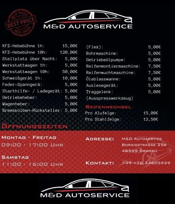 M&D Autoservice ( Mietwerkstatt Hobbywerkstatt Hebebühnen Vermietung )