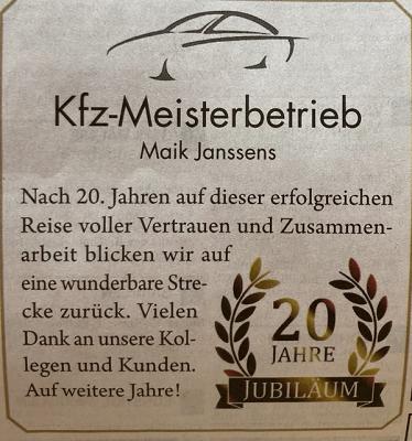 Maik Janssens KFZ-Meisterbetrieb