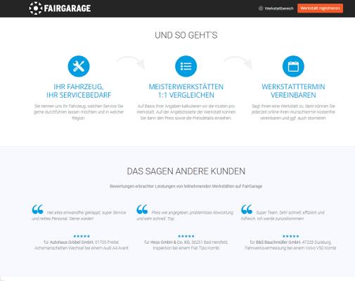 FairGarage - Werkstattportal & Reparaturkosten vergleichen