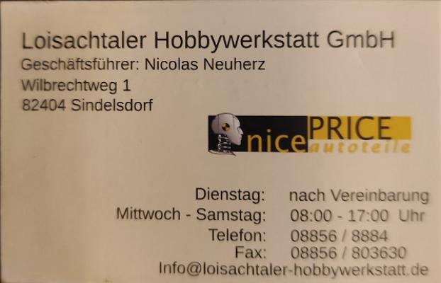 Loisachtaler Hobbywerkstatt GmbH KFZ-Service,KFZ-Ersatzteile - Geschäftsführer Nicolas Neuherz