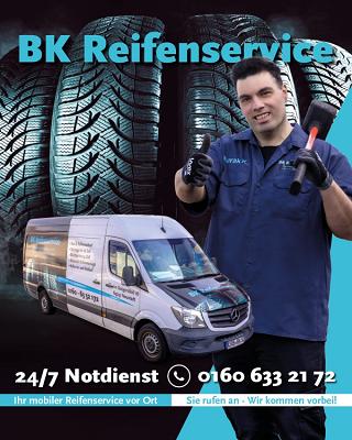 BK REIFENSERVICE Mobiler Reifenservice NOTDIENST/ REIFENPANNE/ 24/7